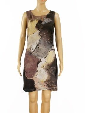 Le Galeriste Montreal Abstract Wearable Art Graphic Sleeveless Dress